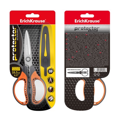 ErichKrause Protector Universale Taglio a zig zag Nero, Arancione