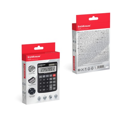 ErichKrause DC-312N calcolatrice Desktop Calcolatrice di base Nero
