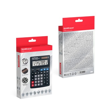 ErichKrause DC-4512 calcolatrice Desktop Calcolatrice di base Nero