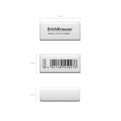 ErichKrause Nice Little Thing gomma per cancellare Gomma termoplastica (TPR) Bianco 1 pz