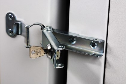 Armadio 9 unità  da muro linea soho (A)470 X (L)600 X (P)610 MM con doppia sezione colore grigio chiaro RAL7035