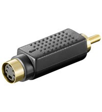 Adattatore Video (S-Vhs) 4 Poli Minidin Femmina - Rca Maschio