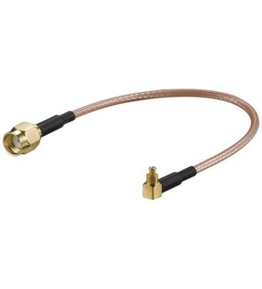 Cavo Adattatore Rp-Sma Maschio - Connettore Mc-Card 90° Maschio Cm 15