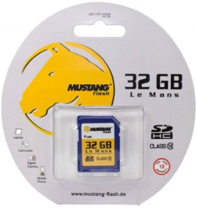 Memory card SDHC 32GB MUSTANG Le Mans Class 10. Retail