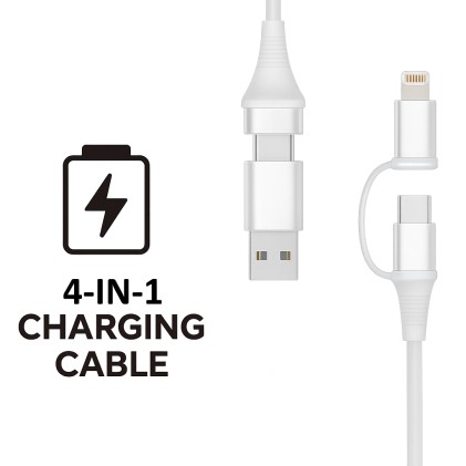 Ewent EC1076 cavo USB USB 2.0 2 m USB A/USB C USB C/Lightning 0,48 Gbit/s 60 W Bianco