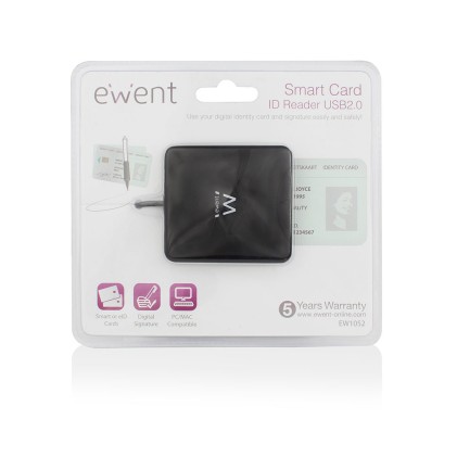 Ewent EW1052 lettore di card readers USB USB 2.0 Nero