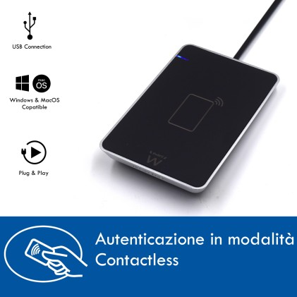 Ewent EW1053 lettore di carte magnetiche USB Nero