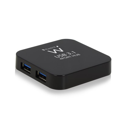 Ewent EW1134 hub di interfaccia USB 3.2 Gen 2 (3.1 Gen 2) Type-A 5000 Mbit/s Nero