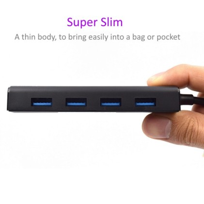 Ewent EW1136 hub di interfaccia USB 3.2 Gen 1 (3.1 Gen 1) Type-A 480 Mbit/s Nero