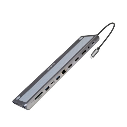 Ewent EW1150 replicatore di porte e docking station per laptop Cablato USB 3.2 Gen 1 (3.1 Gen 1) Type-C Alluminio