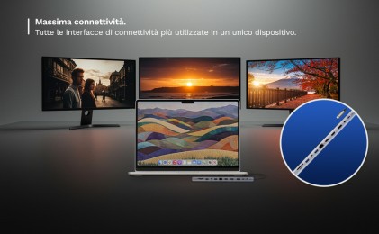 Ewent EW1150 replicatore di porte e docking station per laptop Cablato USB 3.2 Gen 1 (3.1 Gen 1) Type-C Alluminio