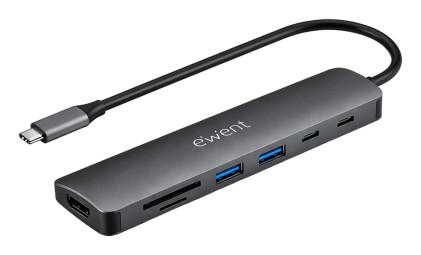 Ewent EW1152 replicatore di porte e docking station per laptop Cablato USB 3.2 Gen 1 (3.1 Gen 1) Type-C Grigio