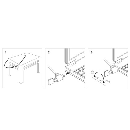 Ewent EW1242 cavo di sicurezza Nero, Acciaio inox 1,5 m