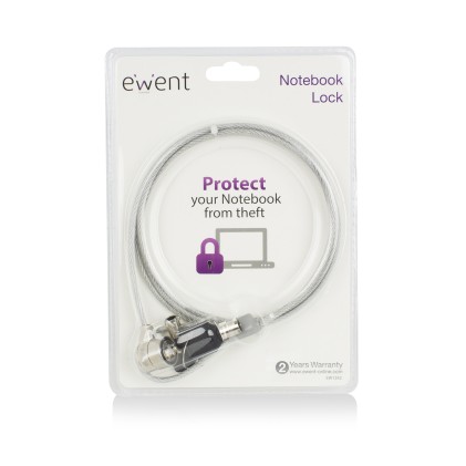 Ewent EW1242 cavo di sicurezza Nero, Acciaio inox 1,5 m