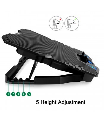 Ewent EW1259 base di raffreddamento per laptop 43,2 cm (17") 2500 Giri/min Nero