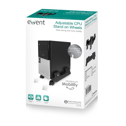 Ewent EW1290 supporto per CPU Supporto CPU a carrello Nero