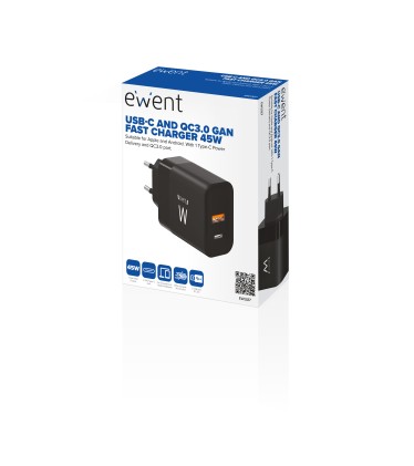 Ewent EW1327 Caricabatterie per dispositivi mobili Universale Nero AC Ricarica rapida Interno