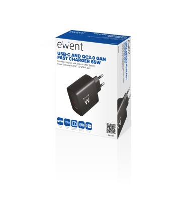 Ewent EW1330 Caricabatterie per dispositivi mobili Universale Nero AC Ricarica rapida Interno