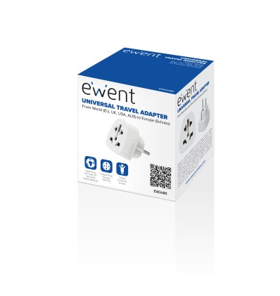 Ewent EW1480 adattatore per presa di corrente Universale Bianco