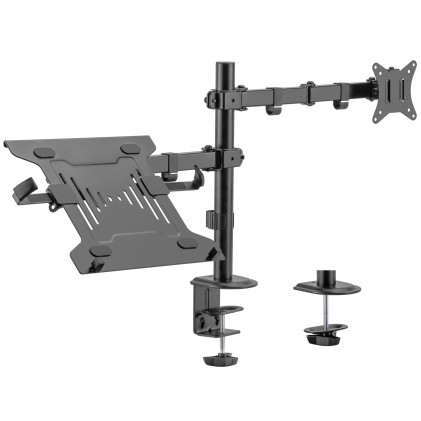 Ewent EW1519 supporto per laptop Braccio per computer portatile e monitor Nero 39,6 cm (15.6")