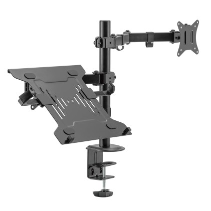 Ewent EW1519 supporto per laptop Braccio per computer portatile e monitor Nero 39,6 cm (15.6")