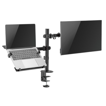 Ewent EW1519 supporto per laptop Braccio per computer portatile e monitor Nero 39,6 cm (15.6")