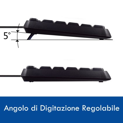 Ewent EW3000 tastiera Ufficio USB QWERTY Italiano Nero