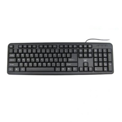 Ewent EW3112 tastiera Ufficio USB + PS/2 QWERTY Portoghese Nero