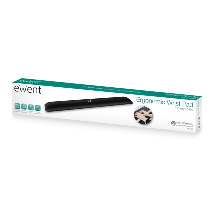 Ewent EW3180 poggiapolso Poliestere, Gomma Nero