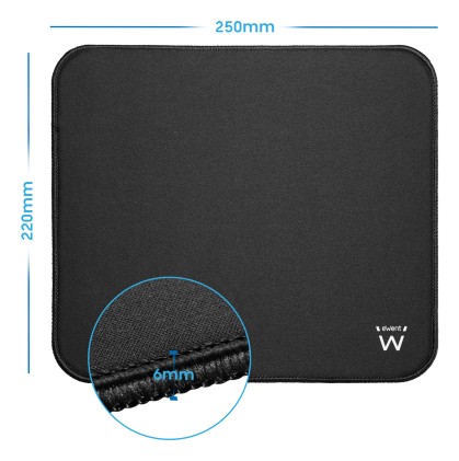 Ewent EW3183 tappetino per mouse Nero
