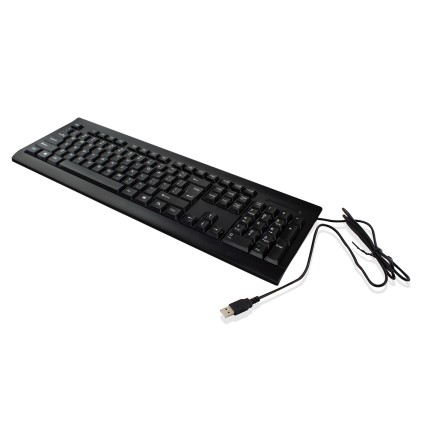 Ewent EW3190 tastiera Universale USB QWERTY US International Nero