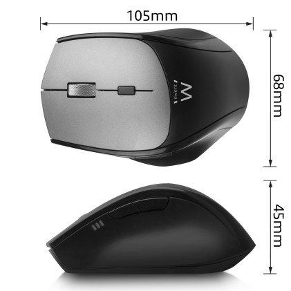 Ewent EW3245 mouse Ufficio Mano destra RF Wireless Ottico 2400 DPI