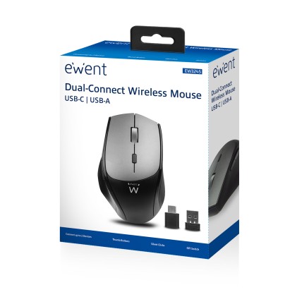 Ewent EW3245 mouse Ufficio Mano destra RF Wireless Ottico 2400 DPI