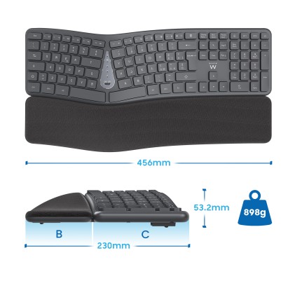 Ewent EW3288 tastiera Universale RF senza fili + Bluetooth QWERTY Italiano Nero