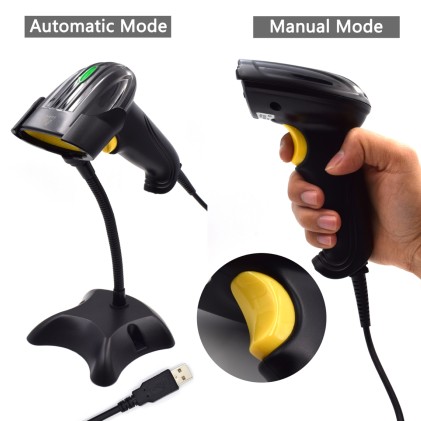 Ewent EW3400 lettore di codici a barre Lettore di codici a barre portatile 1D Laser Nero