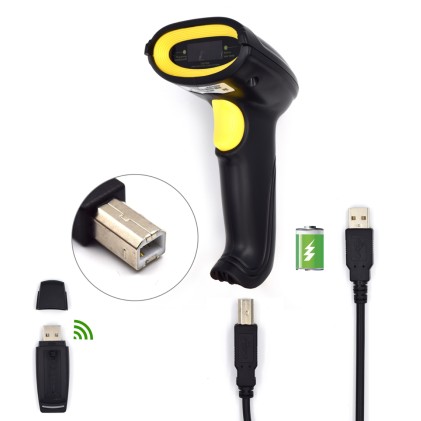 Ewent EW3430 lettore di codici a barre Lettore di codici a barre portatile 1D LED Nero