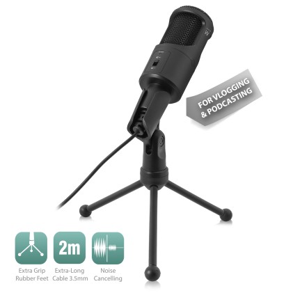 Ewent EW3552 microfono Nero Microfono per PC
