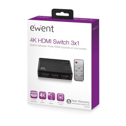Ewent EW3730 conmutador de vídeo HDMI