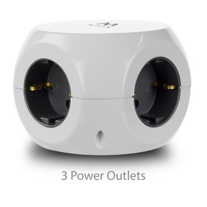 Ewent EW3939 prolunghe e multiple 1,5 m 3 presa(e) AC Interno Bianco