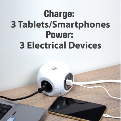 Ewent EW3939 prolunghe e multiple 1,5 m 3 presa(e) AC Interno Bianco