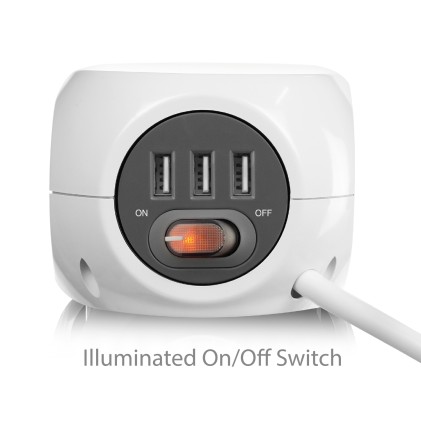 Ewent EW3939 prolunghe e multiple 1,5 m 3 presa(e) AC Interno Bianco