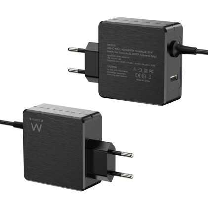 Ewent EW3978 Caricabatterie per dispositivi mobili Computer portatile Nero AC Ricarica rapida Interno