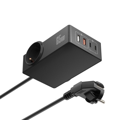 Ewent EW3992 prolunghe e multiple 1,5 m 2 presa(e) AC Interno Nero