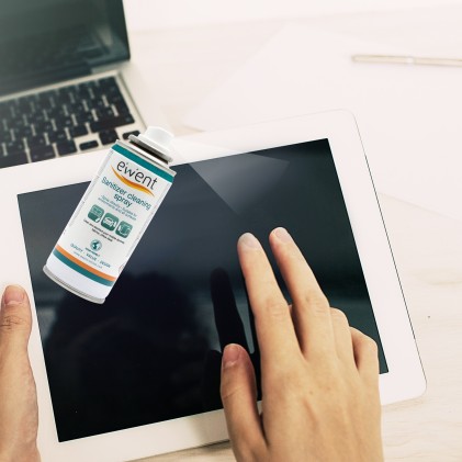 Ewent Spray Desinfectante para Superficies - 400ml - Formula con Detergente - Antiolores - Color Transparente