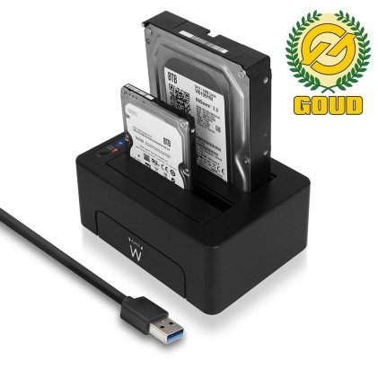Ewent EW7014 docking station per unità di archiviazione USB 3.2 Gen 1 (3.1 Gen 1) Type-A Nero
