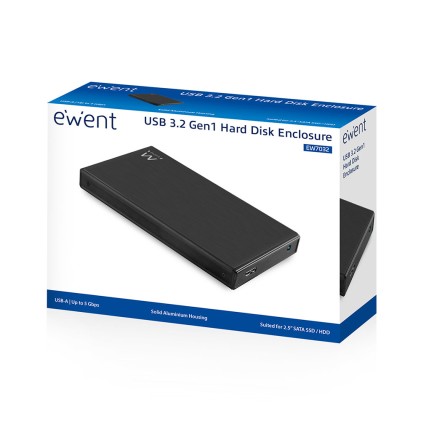 Ewent EW7032 contenitore di unit&agrave; di archiviazione Box esterno HDD/SSD Nero 2.5"