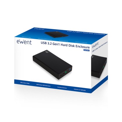 Ewent EW7056 contenitore di unità di archiviazione Custodia per Disco Rigido (HDD) Nero 3.5"
