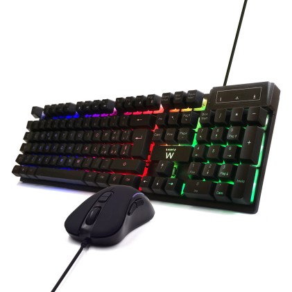 Ewent PL3200 tastiera Mouse incluso Gaming USB QWERTY Italiano Nero