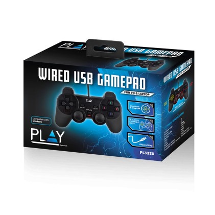 Ewent Play Nero USB 2.0 Gamepad Analogico/Digitale PC