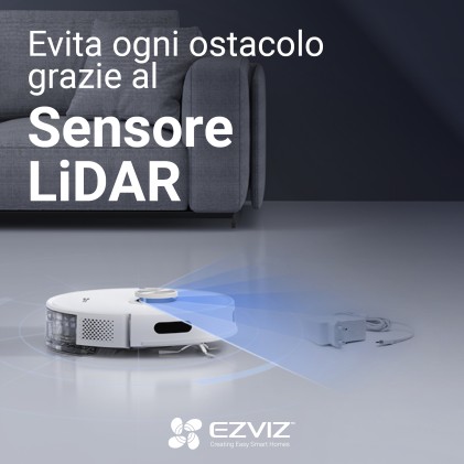 Aspirapolvere Robot Re4Plus Aspira E Lava Con Serbatoio Bianco